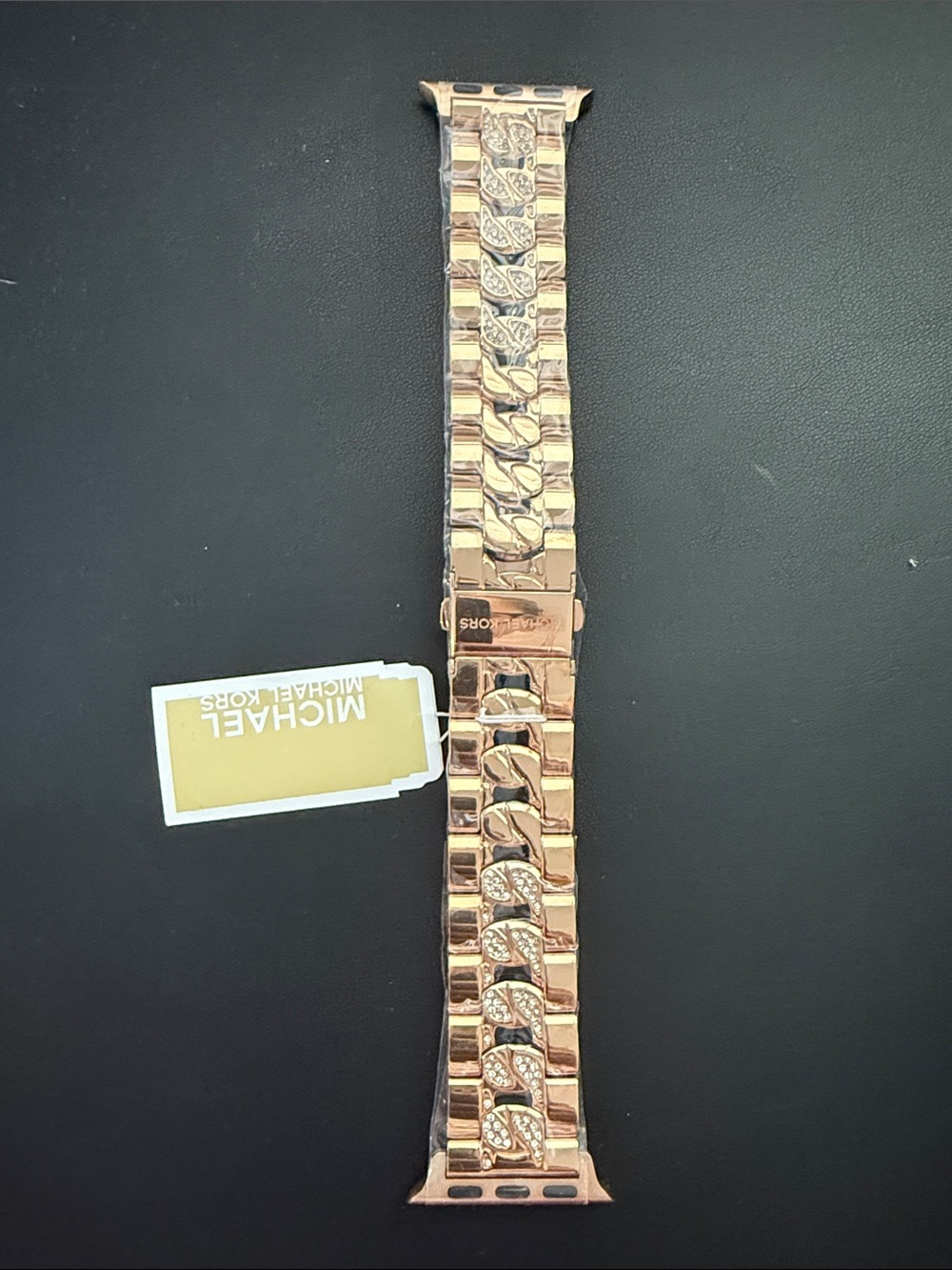 Michael Kors Rose Gold Crystal Link Smartwatch Band